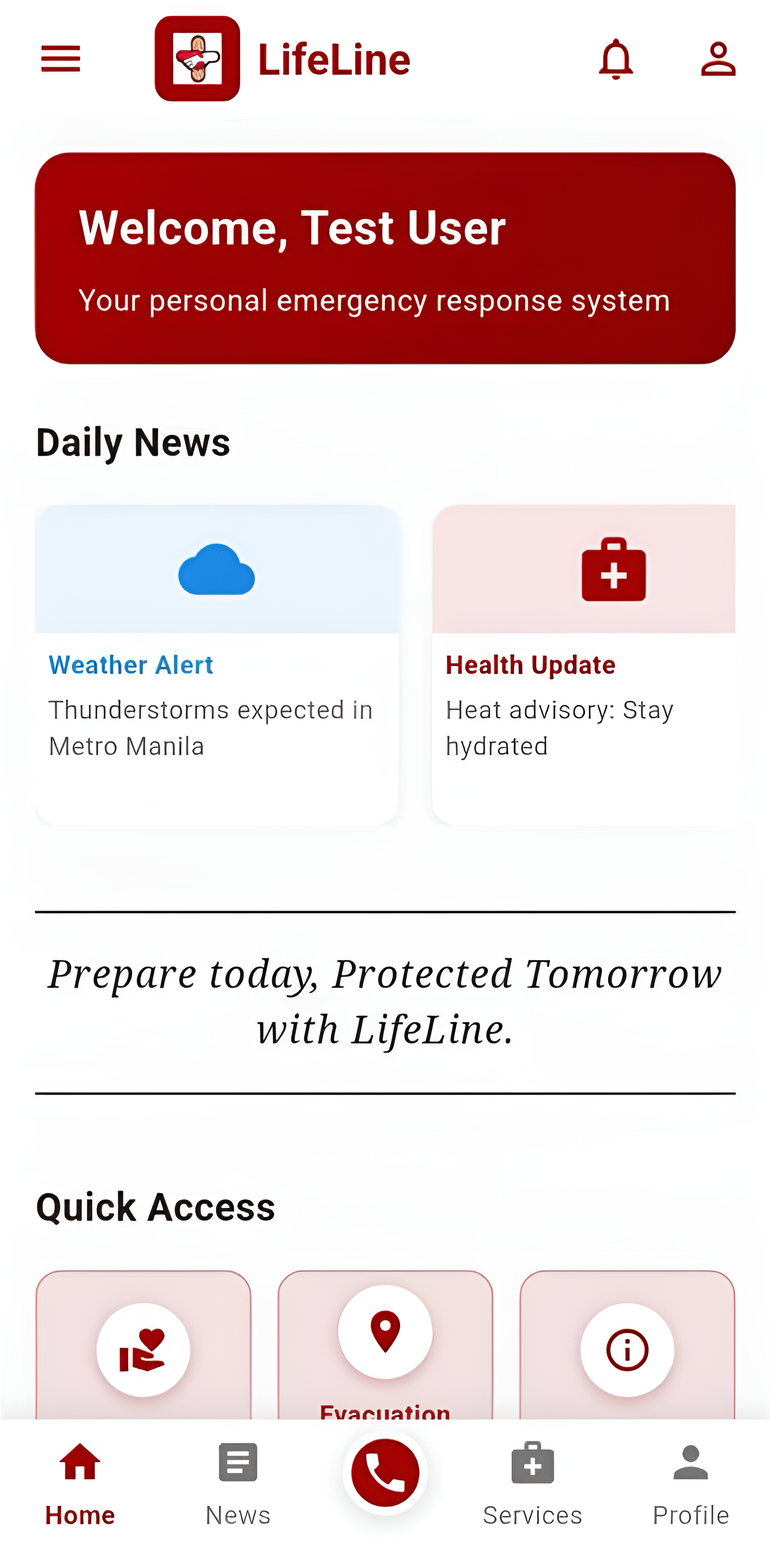 LifeLine App Screenshot